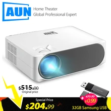 Aon Full HD светодиодный проектор AKEY6, 1920x1080 P, 5800 люмен, мини-проектор для домашнего кинотеатра, 3D видео проектор(опционально Android WiFi