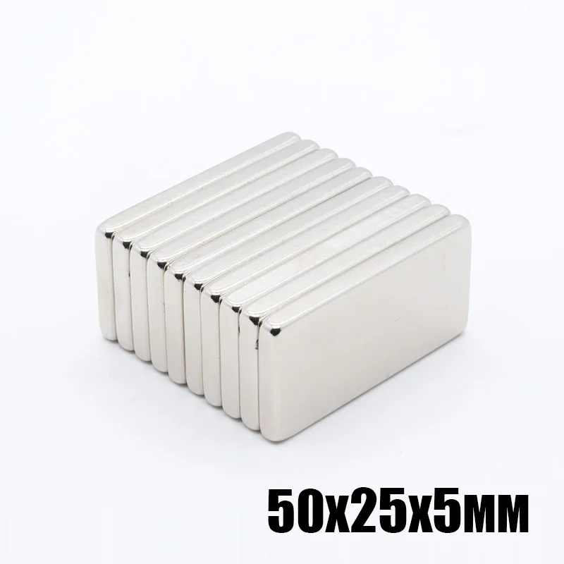 5 шт. 50x20x5 мм мощный блок квадратный Магнит Ремесло модель редкоземельные магни50*20*5 мм неодимовые постоянные магниты