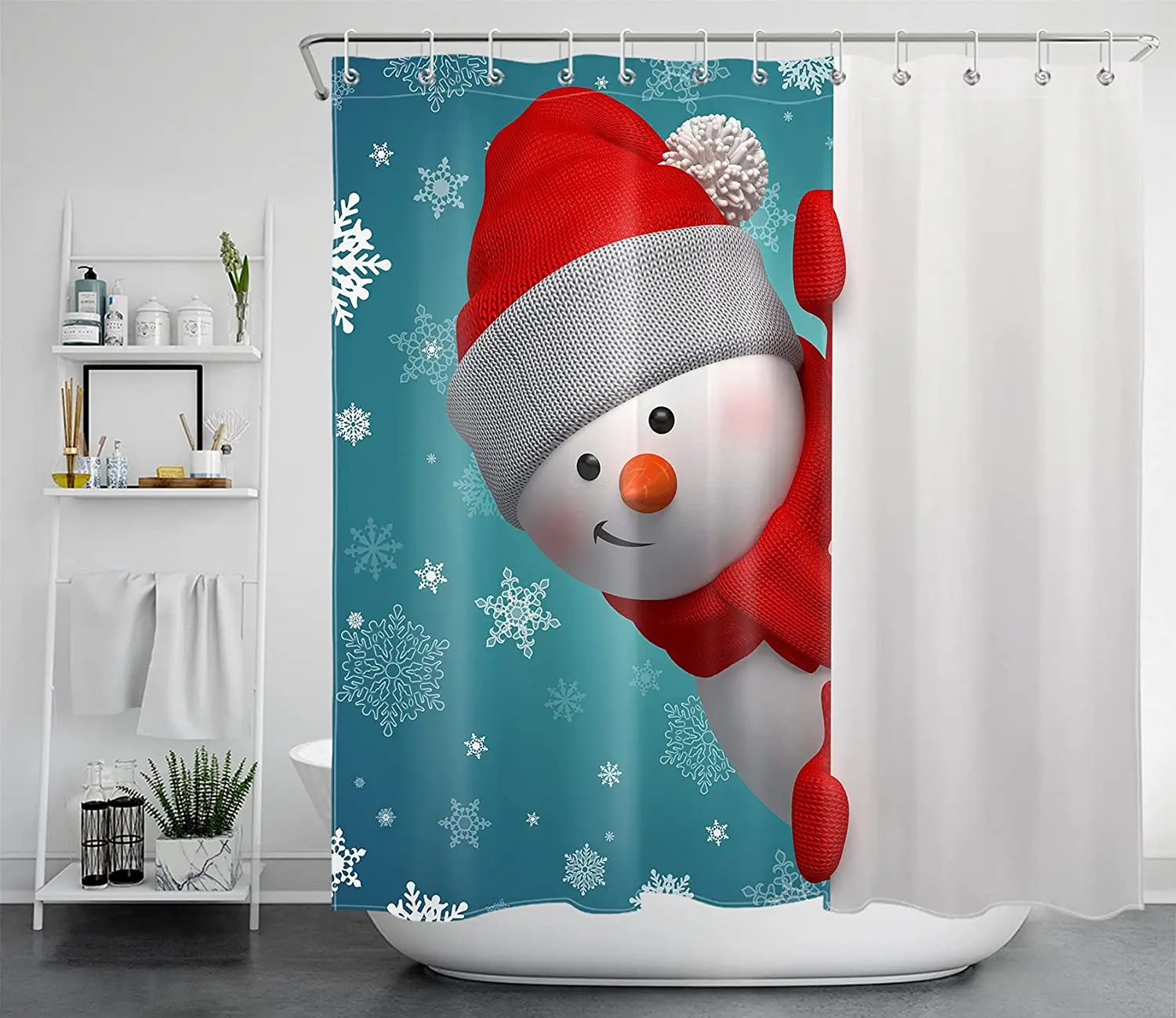 Concept Winter Cute Snowman Textures Christmas Holidays Vintage Shower