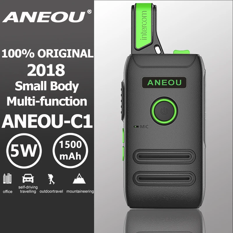 ANEOU C1 мини рация 5 Вт Uhf двухстороннее радио Hf трансивер портативное радио Comunicador Ham Радио Amador детское радио Woki Toki