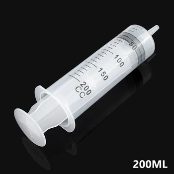 

200ml Reusable Plastic Nutrient Sterile Hydroponics Syringe Cat Feeding Accessories Health Measuring Syringe Tools