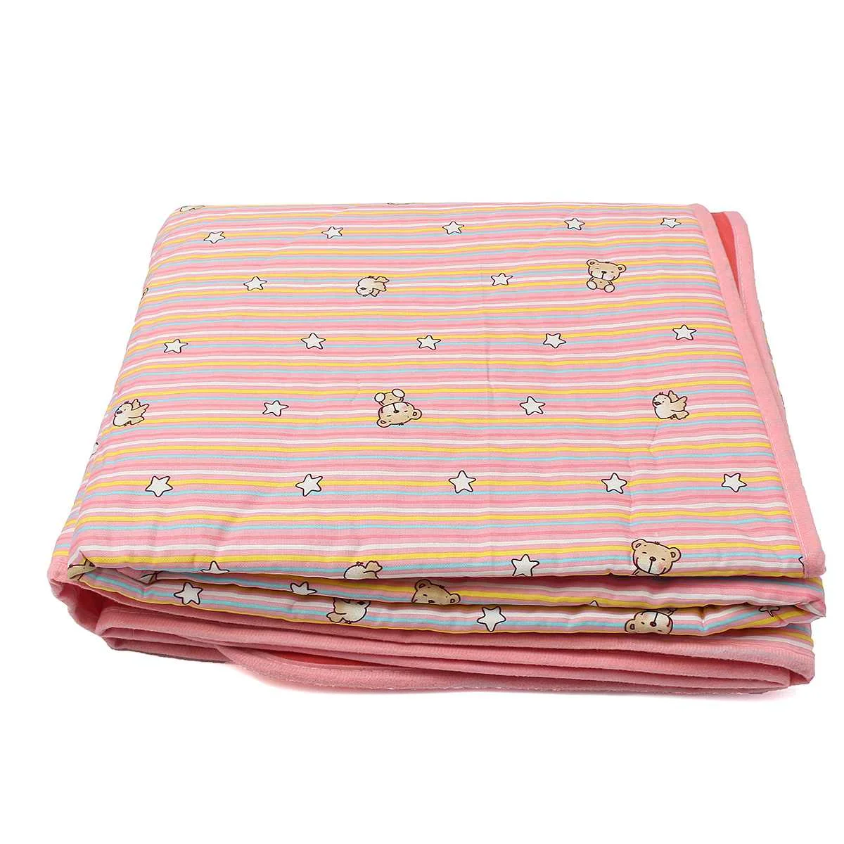 Pink Bear Stripes Пеленки для младенцев и взрослых, пеленки, мочи, коврик, Детская Водонепроницаемая кровать-подушка, матрас, 80x120 см, 10 видов, хлопок+ полиэстер, домашний текстиль - Цвет: Pink Bear Stripes
