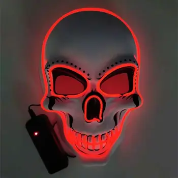 

Halloween LED Mask EL-Wire Light Up Party Props The Purge Election Year Funny Festival Cosplay Party Masks Glow In Dark