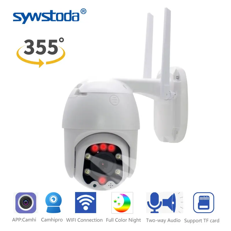 1080P PTZ IP камера CamHi двухсторонняя аудио беспроводная Wifi безопасности ИК сеть 2MP