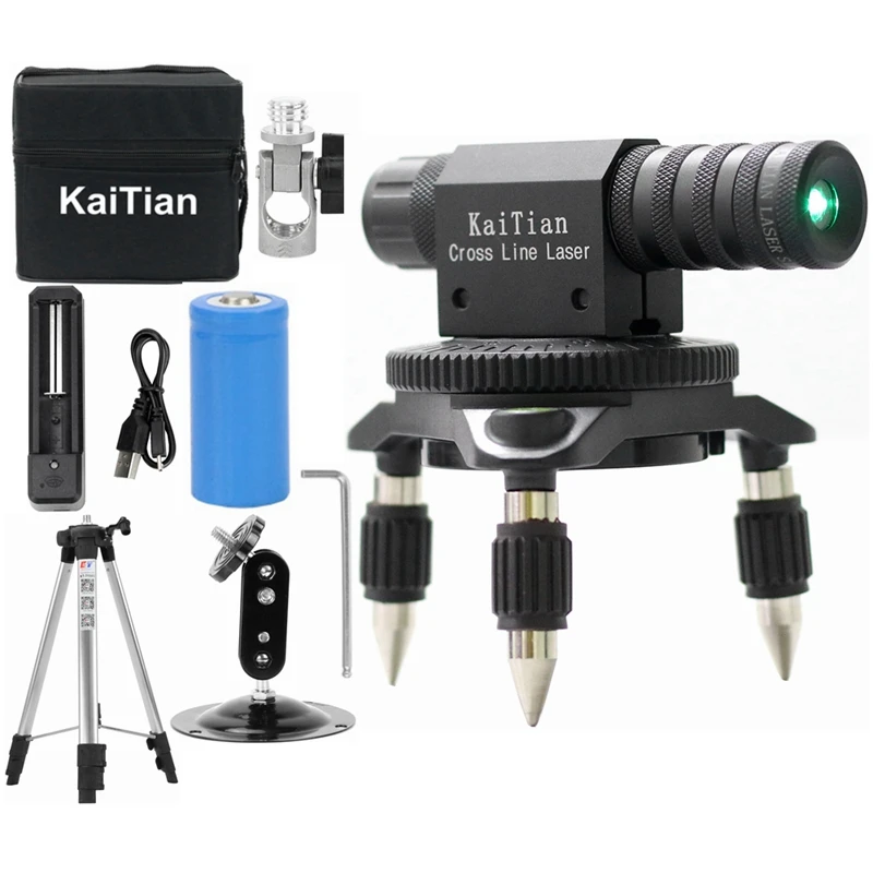 Kaitian Line Laser Tripod Beam Horizontal&Vertical Cross Line 360