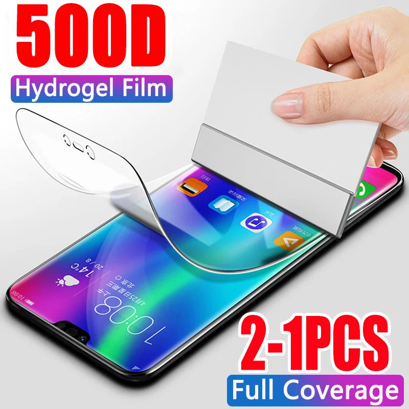 

2-1Pcs 500D Hydrogel Film Screen Protector For Huawei P20 P30 Lite Pro Screen Protector For Huawei Mate 10 20 30 Pro Not Glass