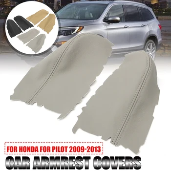 

Pair Real Leather Front Door Panels Armrest Covers Protective Cover For Honda for Pilot 2009 2010 2011 2012 2013