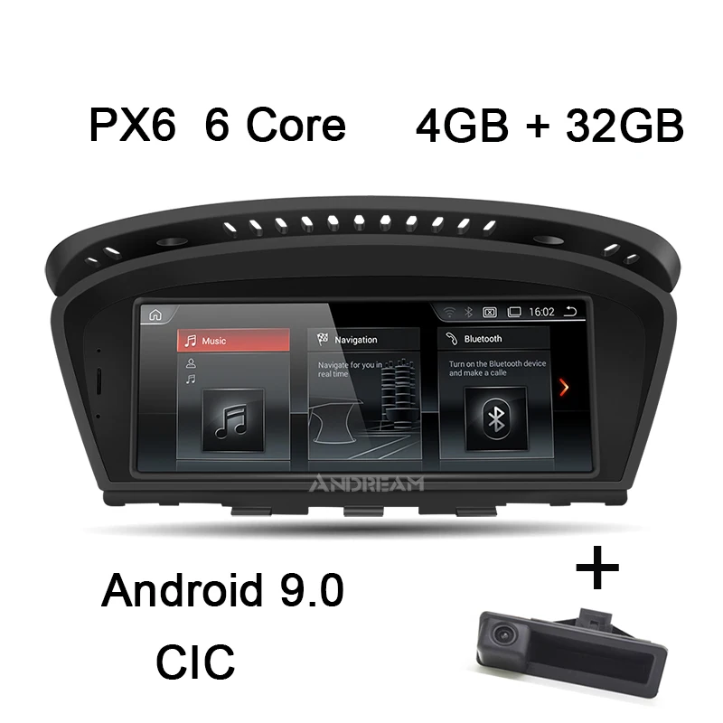Andream 8," Android 9,0 4G ram Автомобильный мультимедийный плеер авторадио для BMW серии 5 3 E60 E61 E62 E63 E90 E91 E92 gps навигация - Цвет: CIC-9.0-4g-32g-Cam