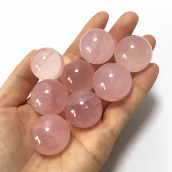 

Hand Polished Natural pink Rose Quartz Sphere/ball Reiki Healing