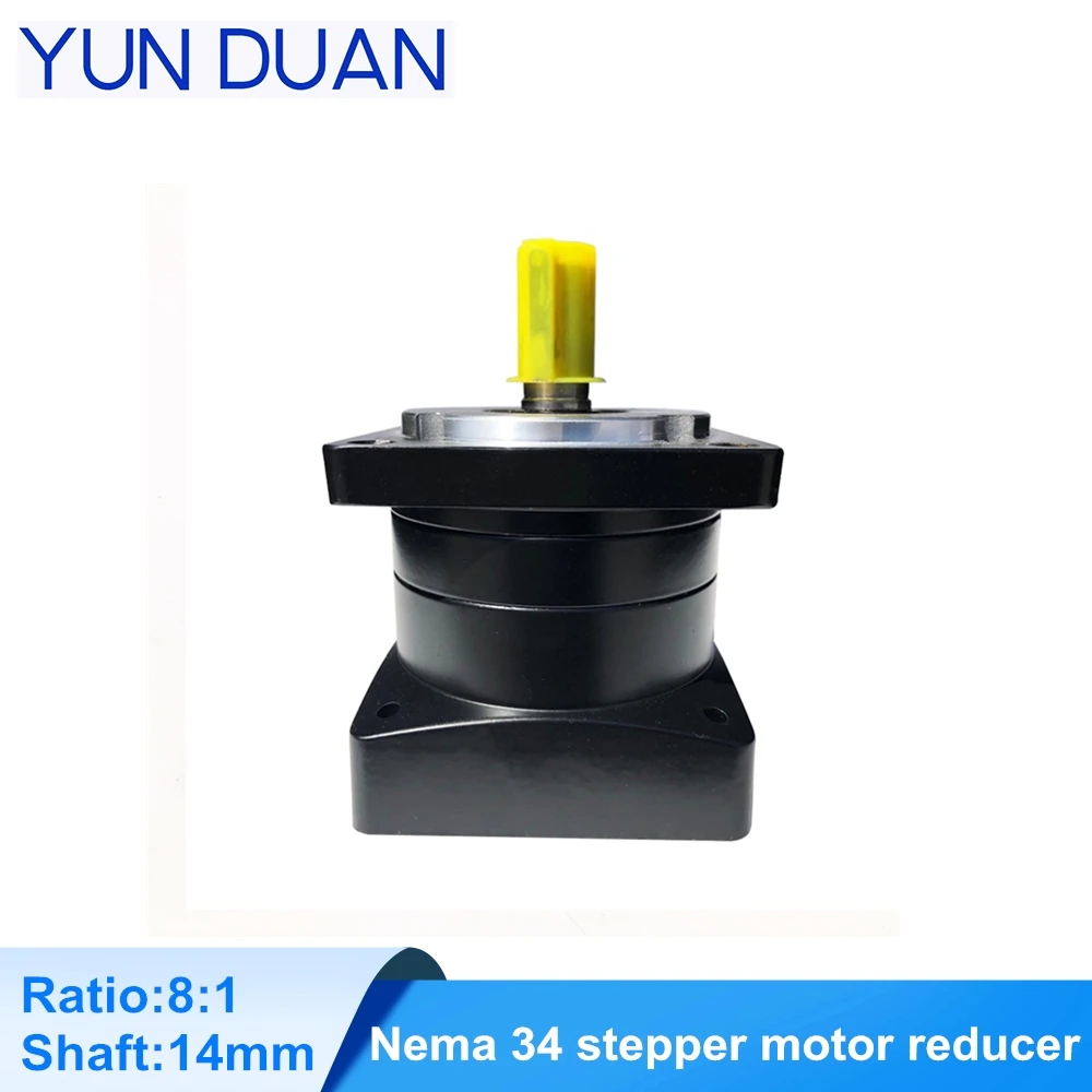 Nema34 шаговый двигатель 8:1 Планетарный редуктор вал 14 мм ipot 30Nm spur reductor ratio 8 для