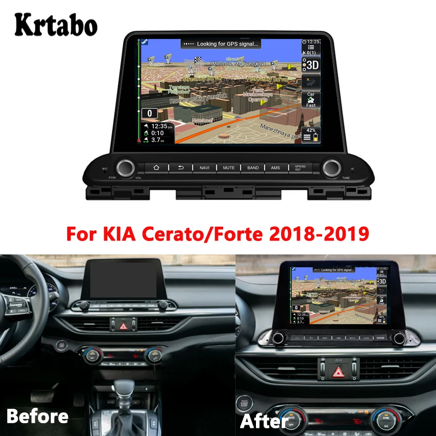 Автомагнитола на Android мультимедийный плеер для KIA Cerato/Forte 2018 2019 9 0 8 ядер 4 32 ГБ GPS