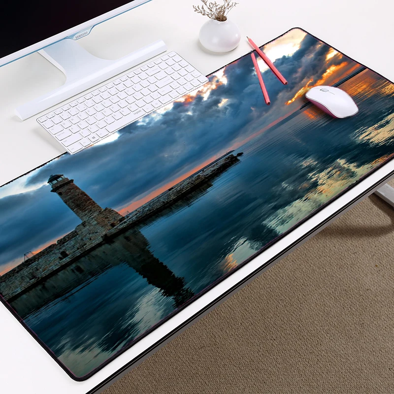 400x900x2mm Congsipad Маяк ночной вид и город ночная сцена коврик для мыши игровой коврик для мыши ПК Компьютерная клавиатура, мышка для ноутбука Размер XL - Цвет: 400x900x2mm