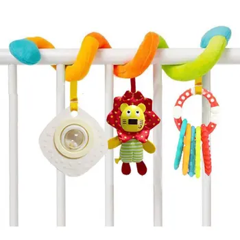 

Baby Infant Cute Lion Rattle Toy Hanging Bed Baby Lathe Pendant Spins On Stuffed Toys Gift Rattles Bite Developmental Plush Toy