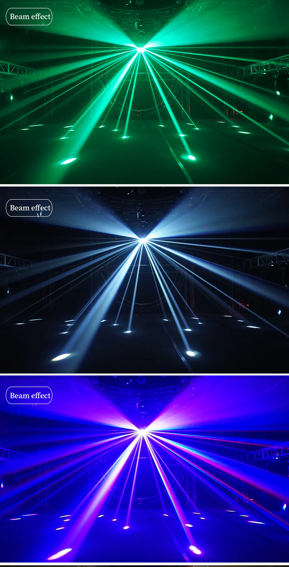 Three Layer LED Butterfly Light RGB Beam Laser Pattern Light Led DJ Stage Butter