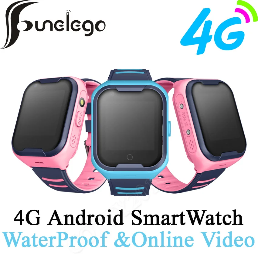 Детские Водонепроницаемые Смарт часы Funelego 4G Android HD камера 2G SIM карты GPS трекер