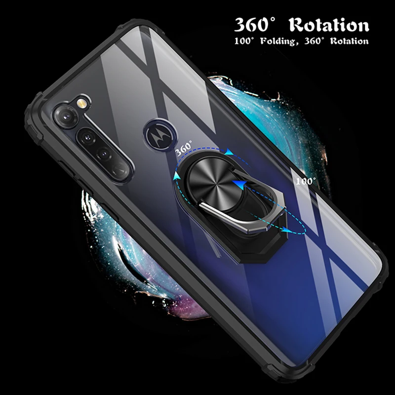 Магнитный металлический акриловый чехол для MOTO E7 G Stylus 5G Plus G8 Power Lite G9 Play четырехугловая подушка безопасности
