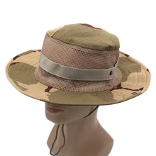 Сафари мужская шляпа Бонни джунгли военные шапки вентилируемые ведро рыбалка для женщин Открытый Рыбак Камуфляж Армейская шляпа Охота сетка камуфляж Боб