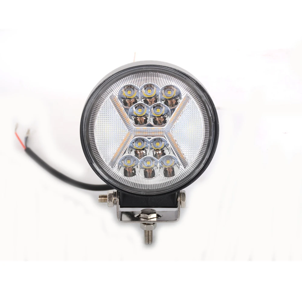 Светодиодный рабочий светильник, 6 шт., 12 В, 24 В, 132 Вт, 4 дюйма, Круглый Led, 4x4, противотуманная фара для вождения, лодки, грузовика, мотоцикла, Автомобильные дневные ходовые огни, фактические 40 Вт