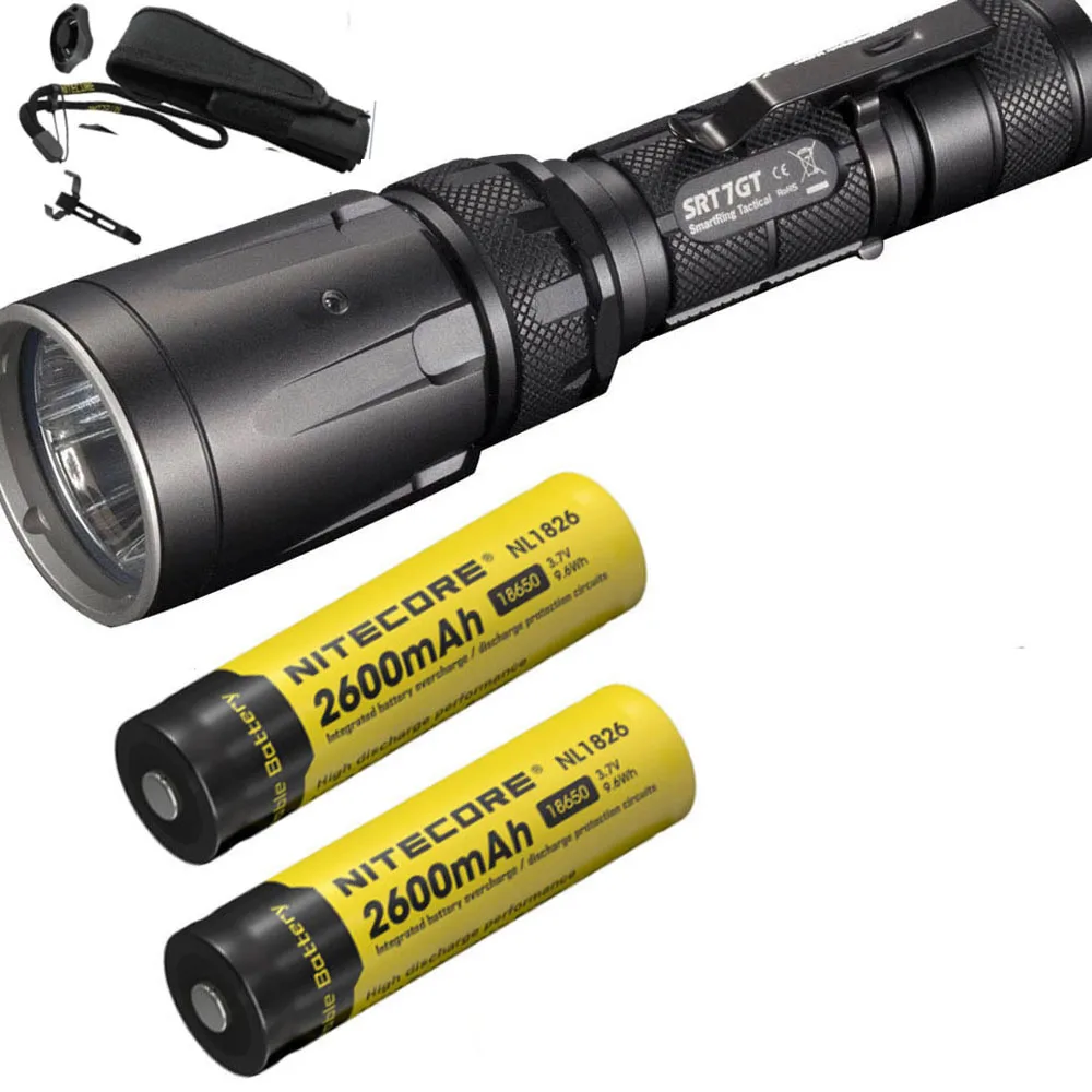 NITECORE SRT7GT Тактический светильник-вспышка CREE XP-L HI V3 RGB UV светодиодный смарт-Селекторный кольцевой светильник max 1000ЛМ луч бросок 450 м фонарь