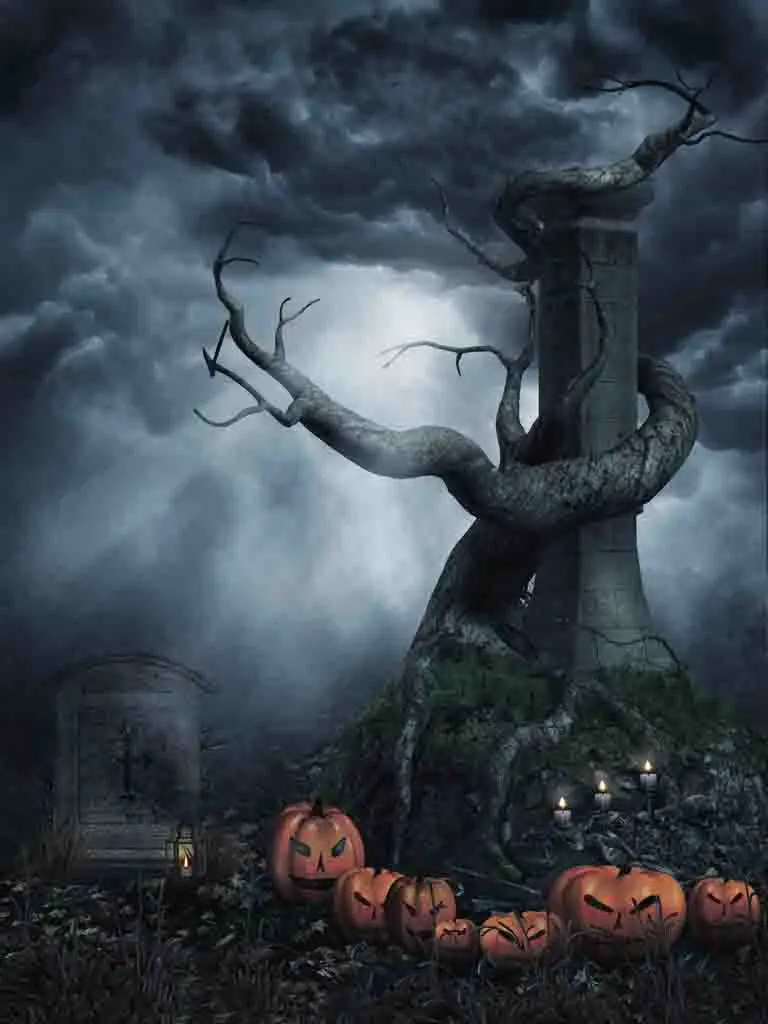 

SHENGYONGBAO Art Cloth Custom Halloween Day Theme Photography Backdrops Studio Prop Background SD16107-04
