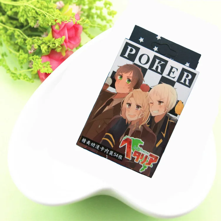 Hetalia Аниме периферийные случайные развлечения игральные карты коробка/54 высокой четкости Толстые карты