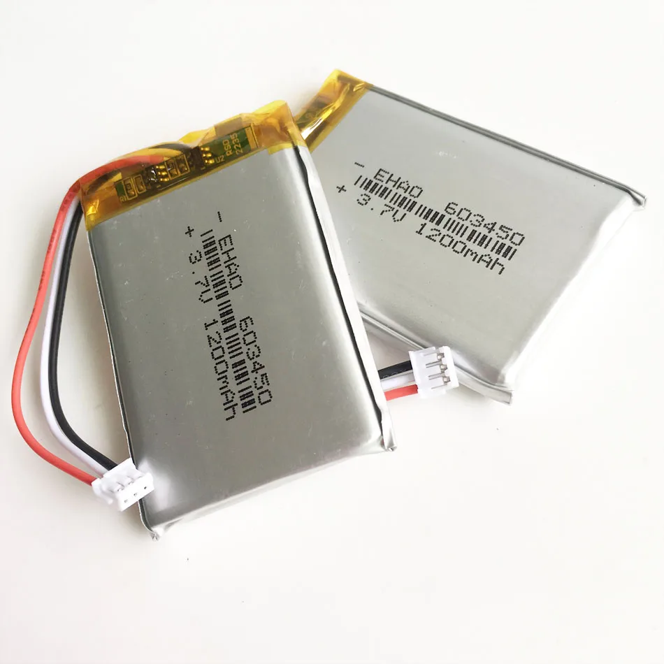 3.7V 1200mAh Lipo Rechargeable Battery Li cells 603450 + JST ZH 1.5mm 3pin Connector for Logitech G900 G903 G400 Wireless Mouse