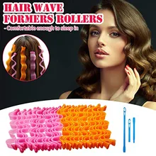 

12/24pcs/Set 45cm Hair Curlers Spiral Curls DIY Magic Hair Curler Portable Soft Curler Heatless Curls Hair Curlers for Women