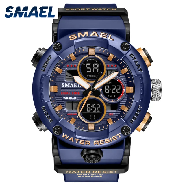 Relógio Estilo Militar SMAEL Sport LED 8038 Quartz Original 1