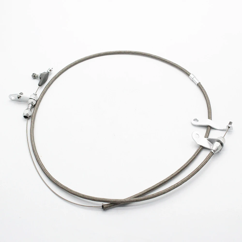 

Flexible Stainless Steel Braided Kick Down Cable Detent Transmission Kickdown Trans C-4 Detent For Ford C4