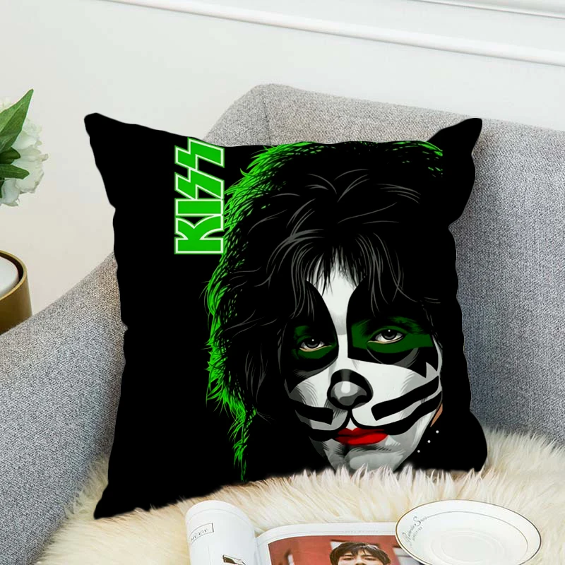 KISS Rock & Roll All Nite Party Pillow Case Polyester Decorative Pillowcases Throw Pillow Cover style-9