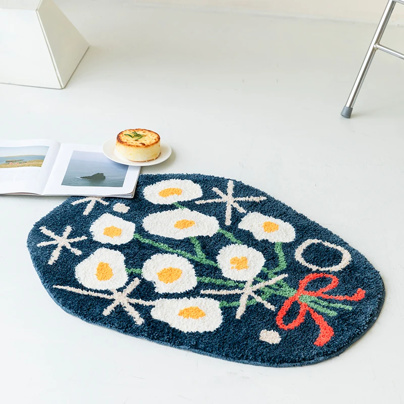 

Creative Carpets Flowers Rug Entrance Door Mat Living Room Rugs Kitchen Carpet Child Girl Room Rug Bedroom Decoration