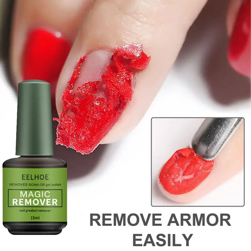 15ml Magic Remover Gel Nail Gel Polish Remover Within 2-3 MINS Peel off  Varnishes Base Top Coat without Soak off Water Safety