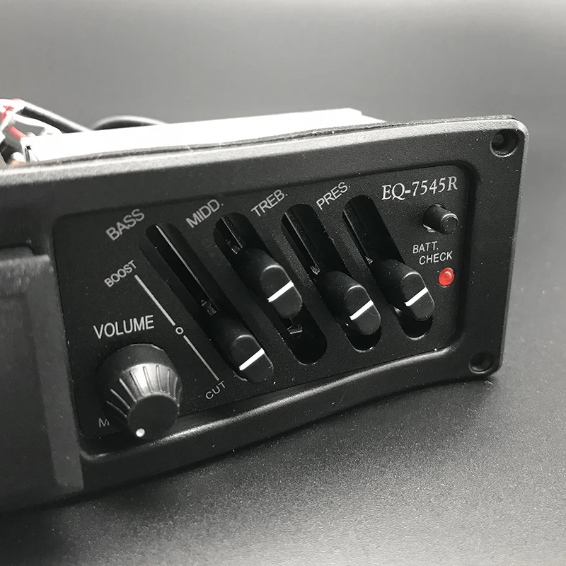 Профессиональный 4 полосный предусилитель для акустической гитары EQ 7545R Пикап 6 5