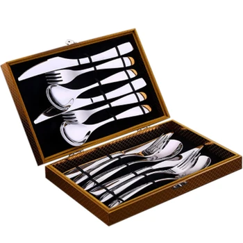

Western Cutlery Set Beef Steak Knife and Fork Stainless Steel Steak Knife and Fork Spoon Set for Four