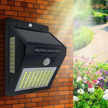 

4pcs 100LED Solar Powered Outdoor LED Wall lamp Motion Sensor Night Sensor Separable Deck light For Garden Lawn Light