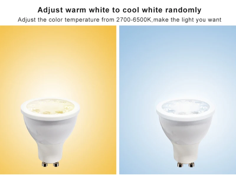 

Zigbee RGB+CCT 5W GU10 Smart Led Spotlight Smart Home AC100-240V Color Change Led Dual White Light
