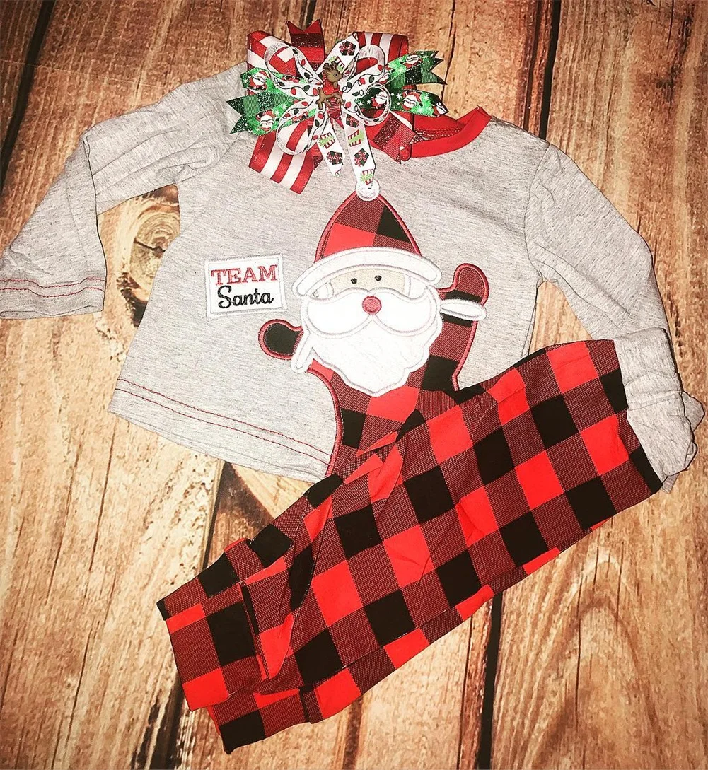 Новинка года, 3 предмета, Рождественская Одежда для новорожденных девочек и мальчиков, Xams топы, комбинезон штаны шапка, теплая одежда комплекты детской одежды
