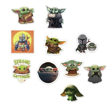 

Baby Yoda Stickers For Laptop Motorcycle Hat backpack PVC Waterproof Vinyl Decals Stickers