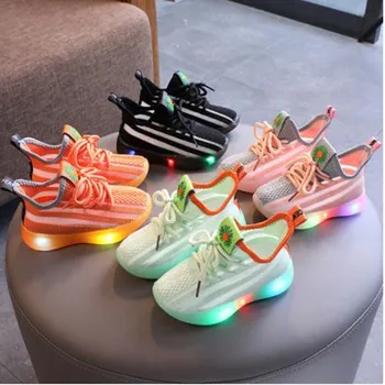 

New Brand Cute Breathable Kids Light Shoes High Quality Autumn Baby Girls Boys Toddlers Fashion LED Children Sneakers