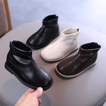 

Girls' Short Boots Spring And Autumn Princess Shoes British Children's Boots Soft Bottom Baby Boots