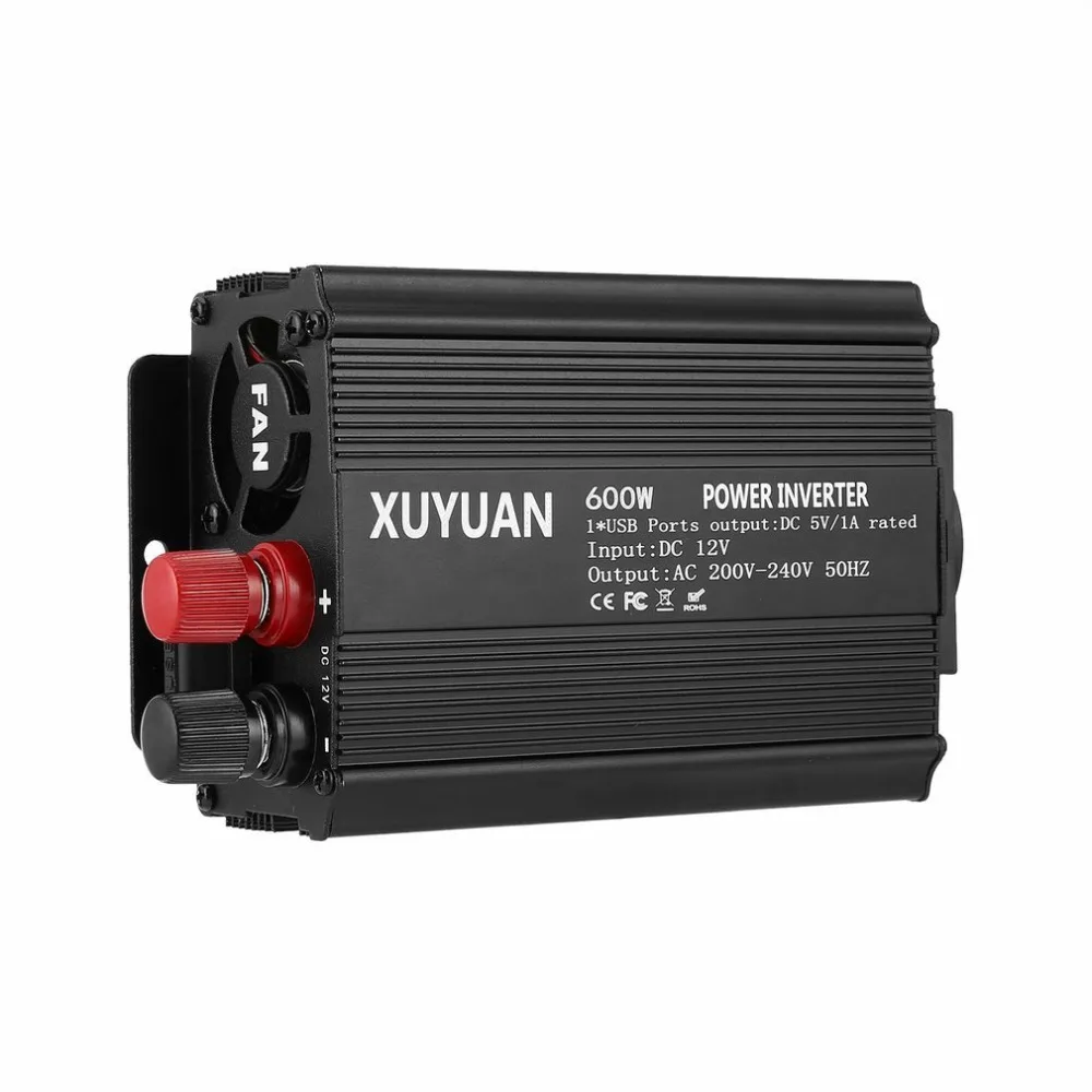 Профессиональный 600 Вт USB Мощность инвертор DC 12V к переменному току 220V с Светодиодный индикатор автомобильный преобразователь для бытовых Приспособления