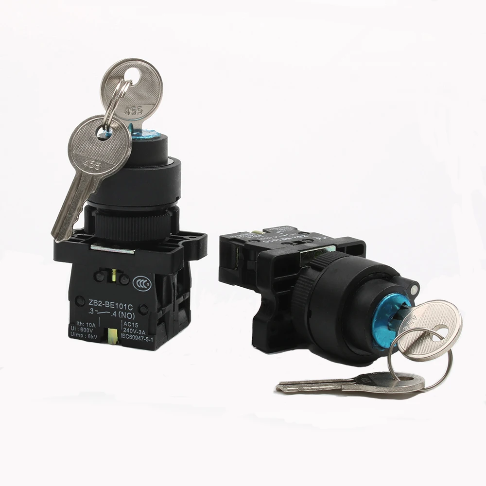 

XB2-EG21XB2-EG33 2/3 positions key-operated 1NO/2NO Latching self-Locking selector pushbutton switch 22mm