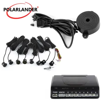 

Car Parking Sensor Indicator Probe Auto Reverse Backup 12V Sound Alert BEBE Sound Alarm Detector System Kit 8 Sensors