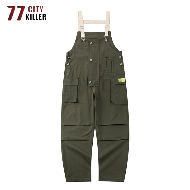 

Casual Overalls Men Spring Autumn Functional Multi-Pockets Trousers Male Work Bib Mens Pants Streetwear Coveralls Men Size S-2XL