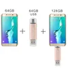 TEXT ME OTG usb 2.0 64GB USB flash drive pen drive 4GB 8GB 16GB 32GB 3 IN 1 OTG Type c memory Stick ► Photo 3/6