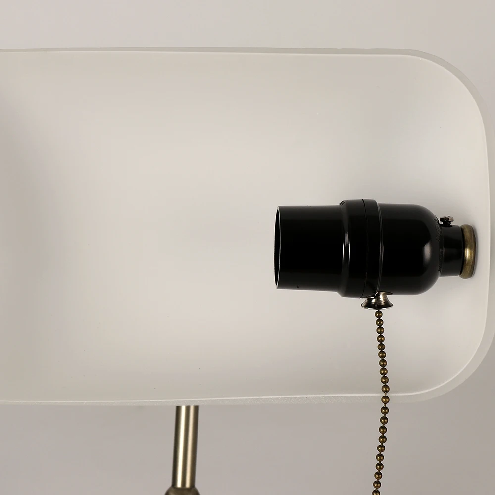 Tanie Klasyczna lampa stołowa vintage bankier E27 z przełącznikiem zielone szkło sklep
