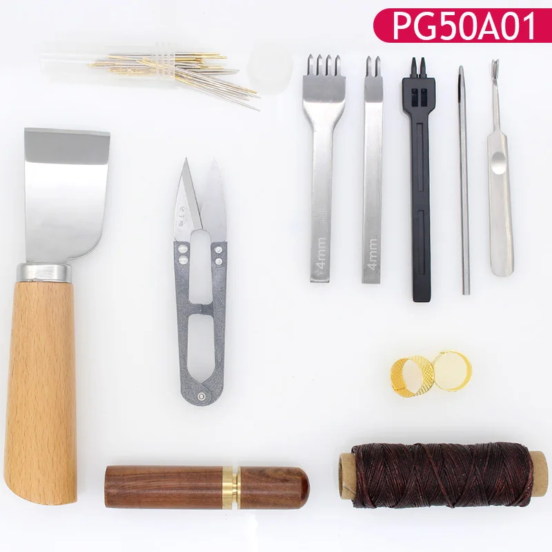 Профессиональный кожаный ручной инструмент для шитья 10 шт./компл. нож резки кожи