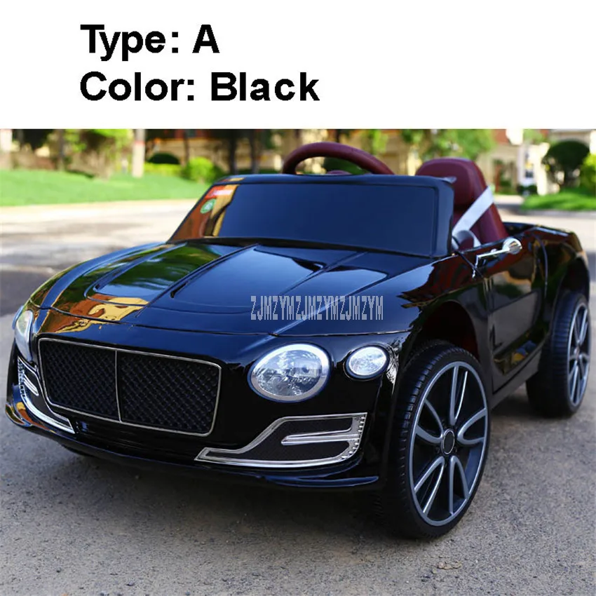 A Type Black Электрический детский автомобиль с дистанционным управлением и английской музыкой для детей 3-6 лет, подарок для ребенка, игрушечный автомобиль с четырьмя колесами - Цвет: A Type Black