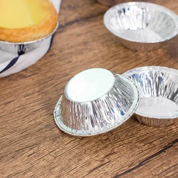 

100PCS Egg Cookie Muffin Egg Tart Aluminum Foil Fresh Disposable Good Baking Mold Tin Foil Cake Cup Egg Tray Mould #LR2
