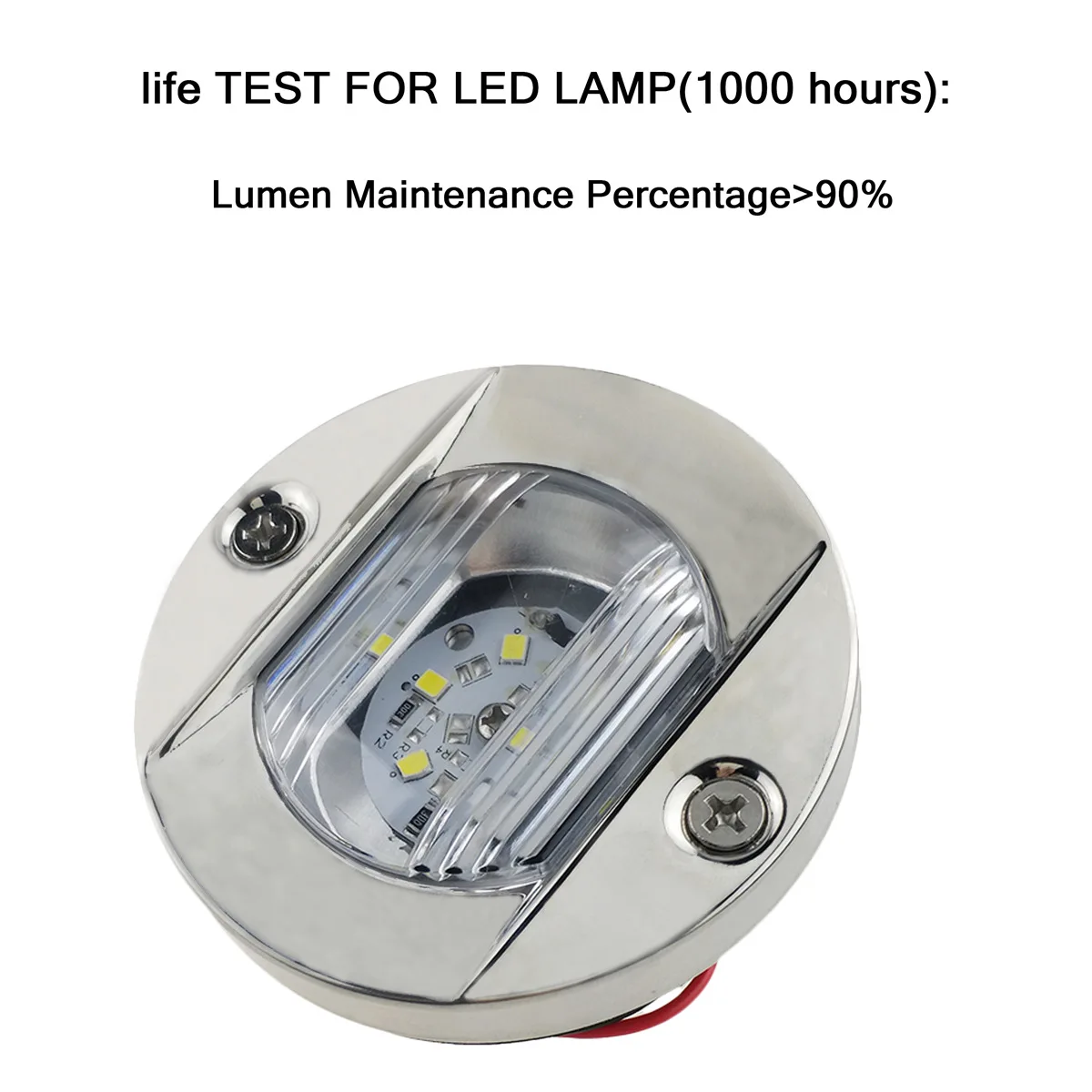 Cross Border Hot Sales Yacht Ship LED Stainless Steel 304 Circle Boat Taillight 12VC Cold White Light